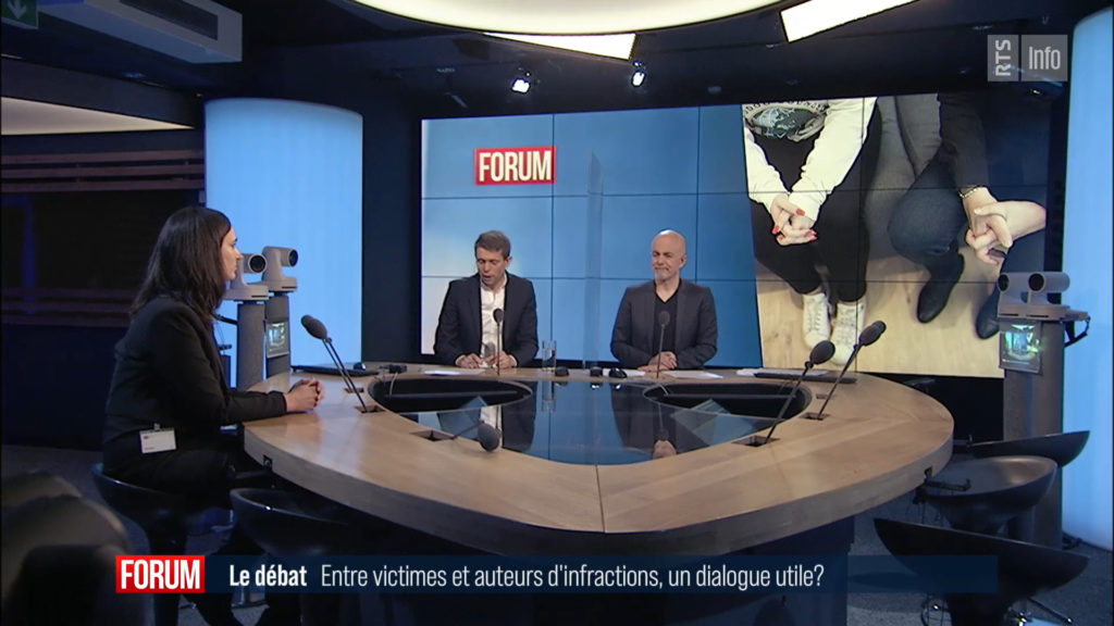 Le grand débat – Entre victimes et auteurs d’infraction, un dialogue toujours utile? (RTS, Forum, mars 2021)