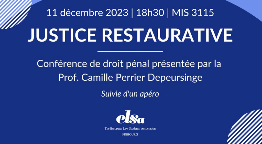 Conférence sur la justice restaurative à Fribourg