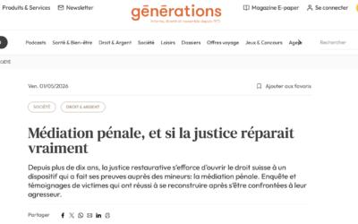 La Justice restaurative au coeur du dernier numéro de Générations